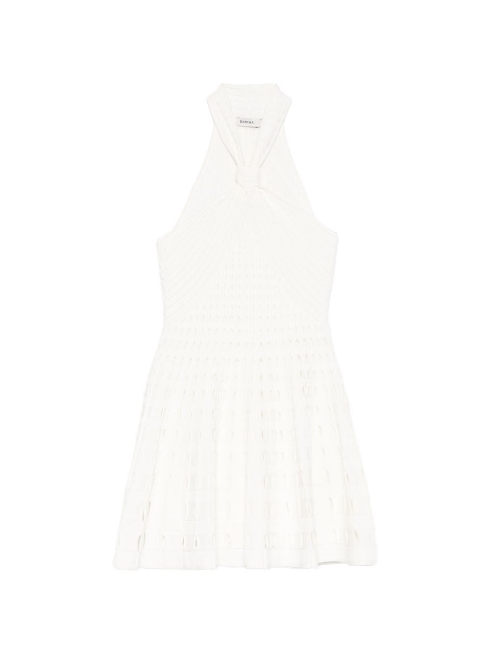 Abito corto con scollo all'americana in bianco Simkhai - donna 