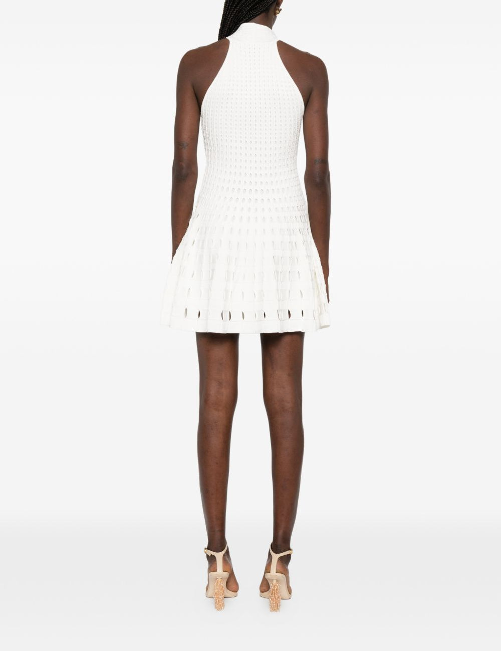 Abito corto con scollo all'americana in bianco Simkhai - donna 