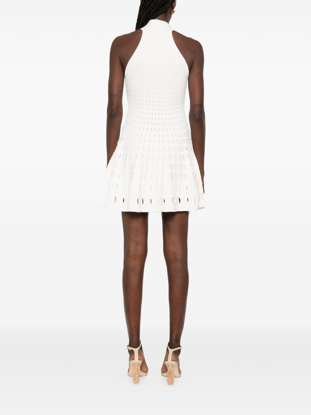 Abito corto con scollo all'americana in bianco Simkhai - donna 