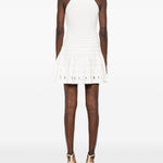 Abito corto con scollo all'americana in bianco Simkhai - donna 