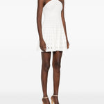 Abito corto con scollo all'americana in bianco Simkhai - donna 