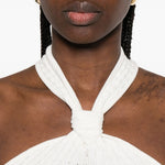 Abito corto con scollo all'americana in bianco Simkhai - donna 