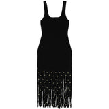 Abito con frange in nero Simkhai - donna 
