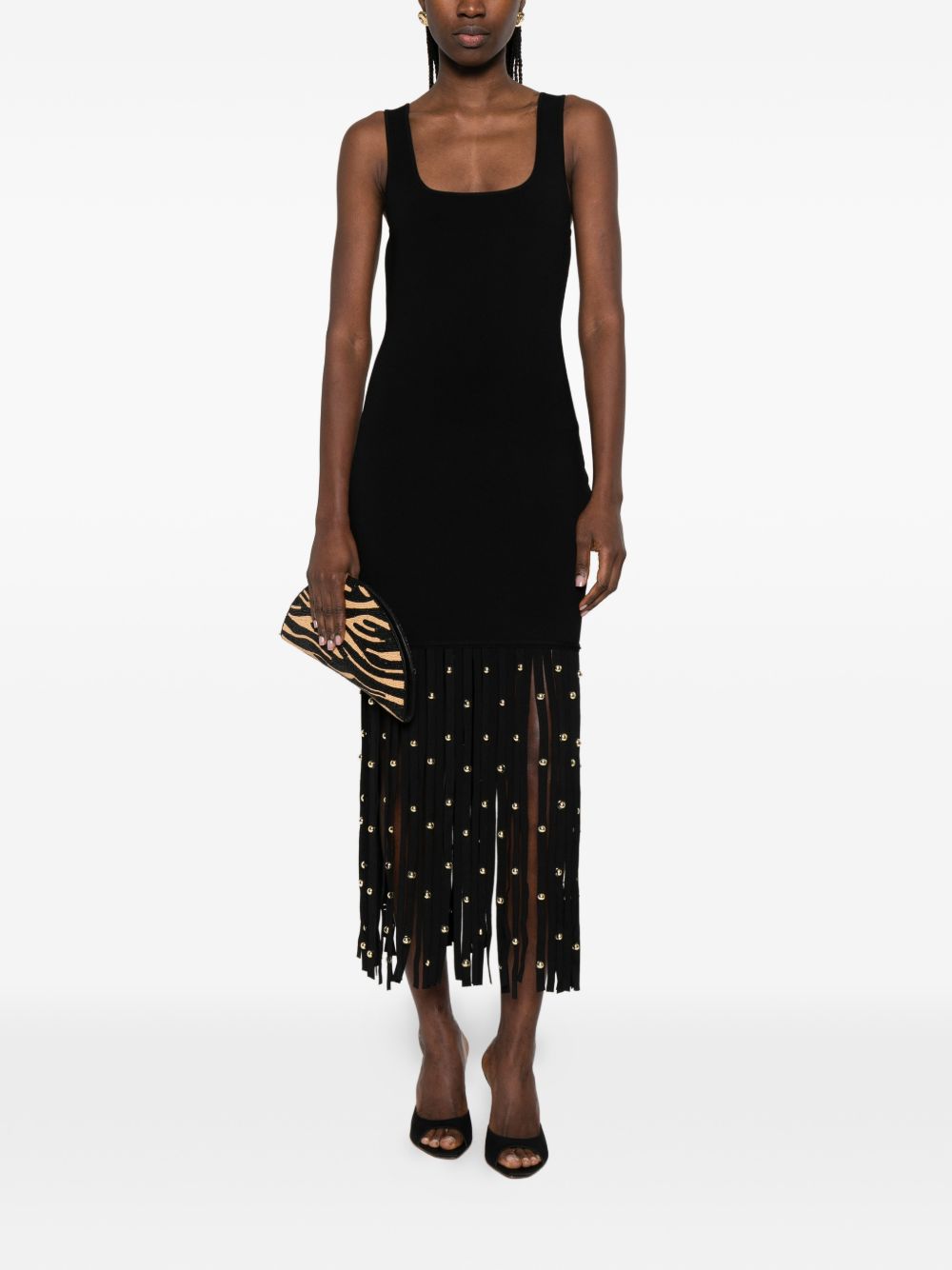 Abito con frange in nero Simkhai - donna 