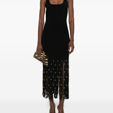 Abito con frange in nero Simkhai - donna 