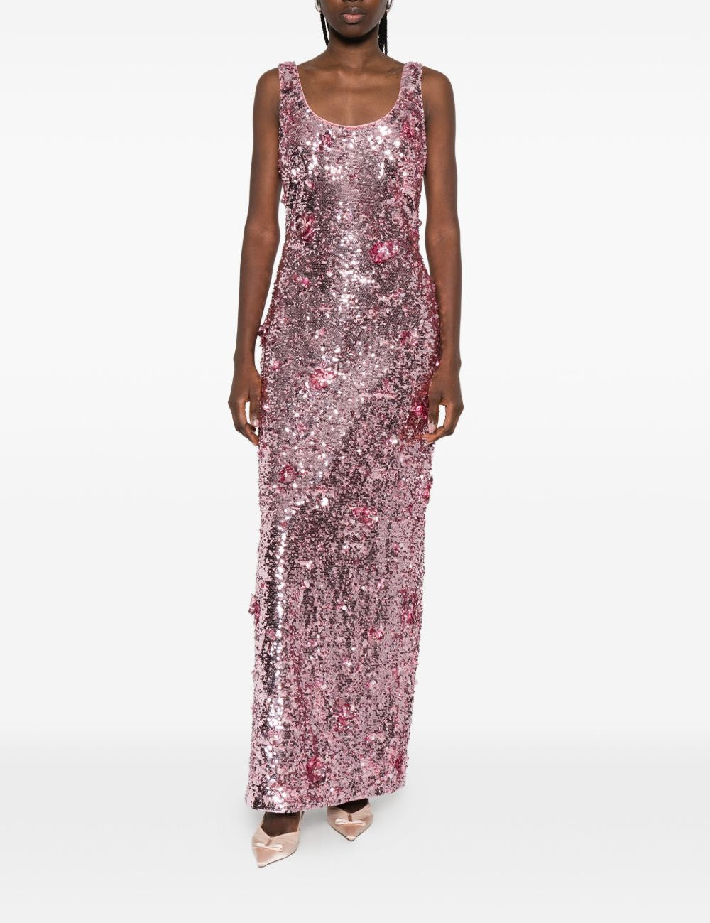 Abito lungo in paillettes in viola Simkhai - donna 