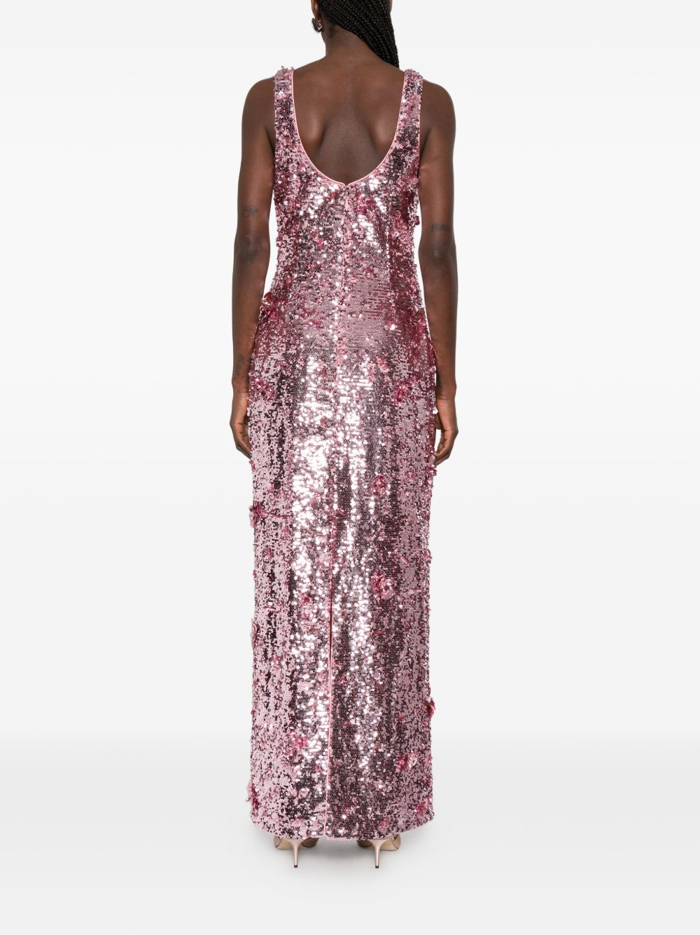 Abito lungo in paillettes in viola Simkhai - donna 