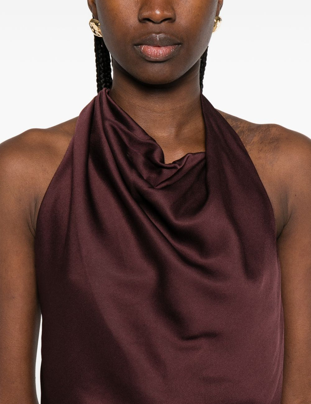 Abito con scollo all'americana in bordeaux Simkhai - donna 