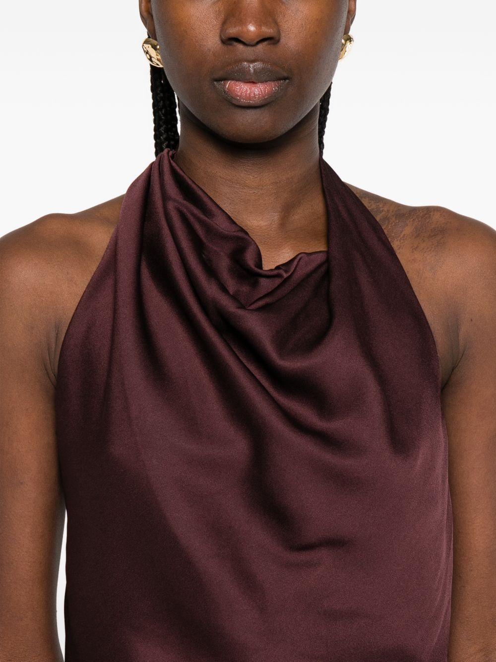 Abito con scollo all'americana in bordeaux Simkhai - donna 