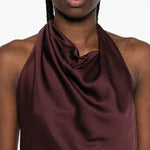Abito con scollo all'americana in bordeaux Simkhai - donna 