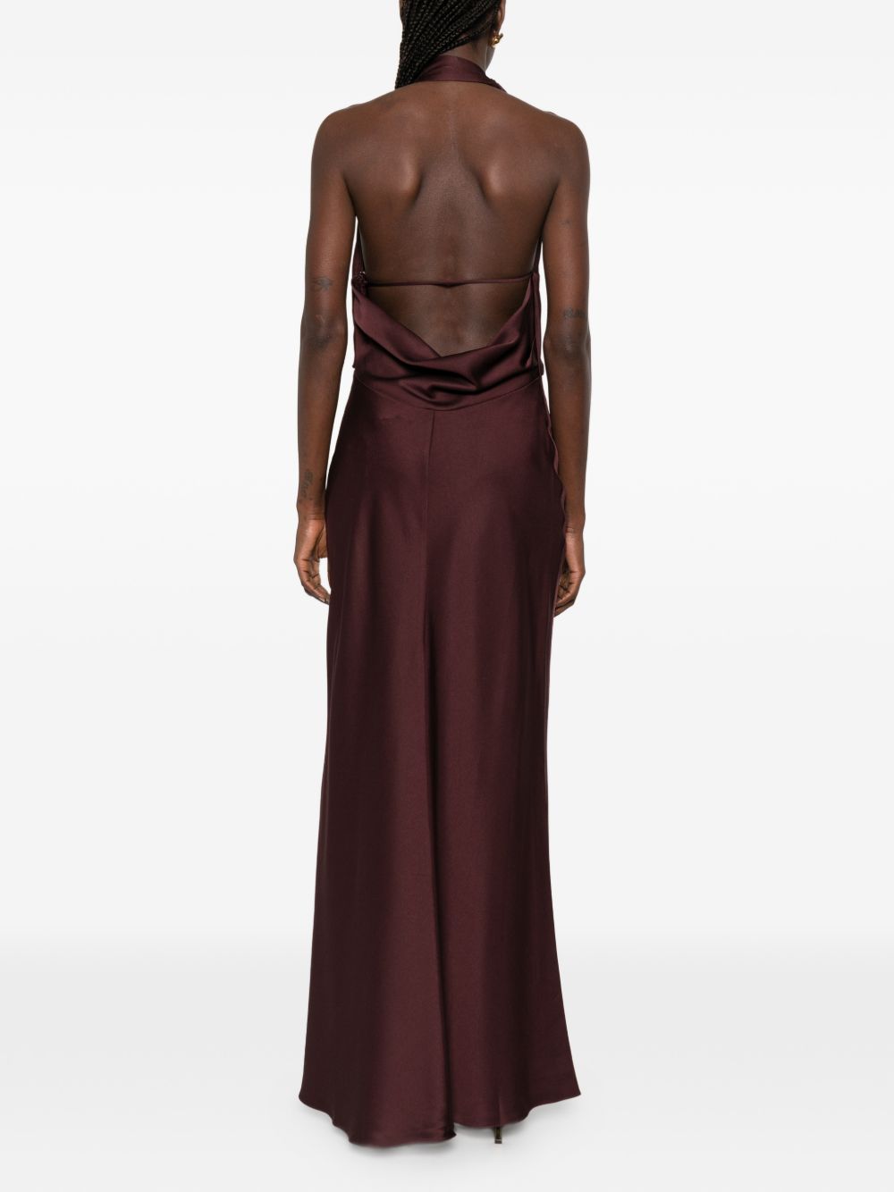 Abito con scollo all'americana in bordeaux Simkhai - donna 