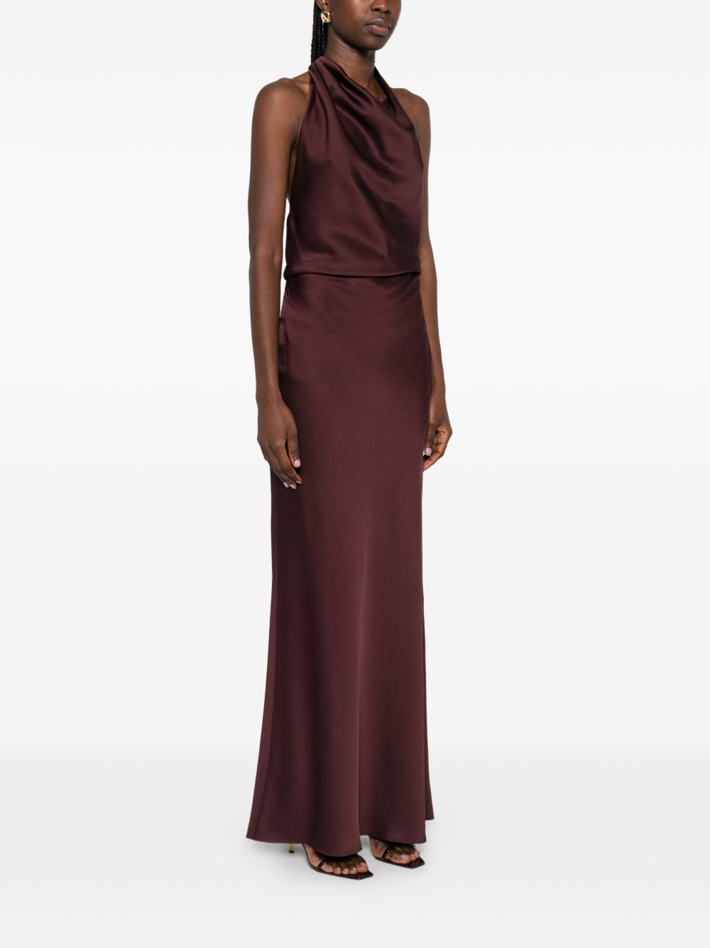 Abito con scollo all'americana in bordeaux Simkhai - donna 
