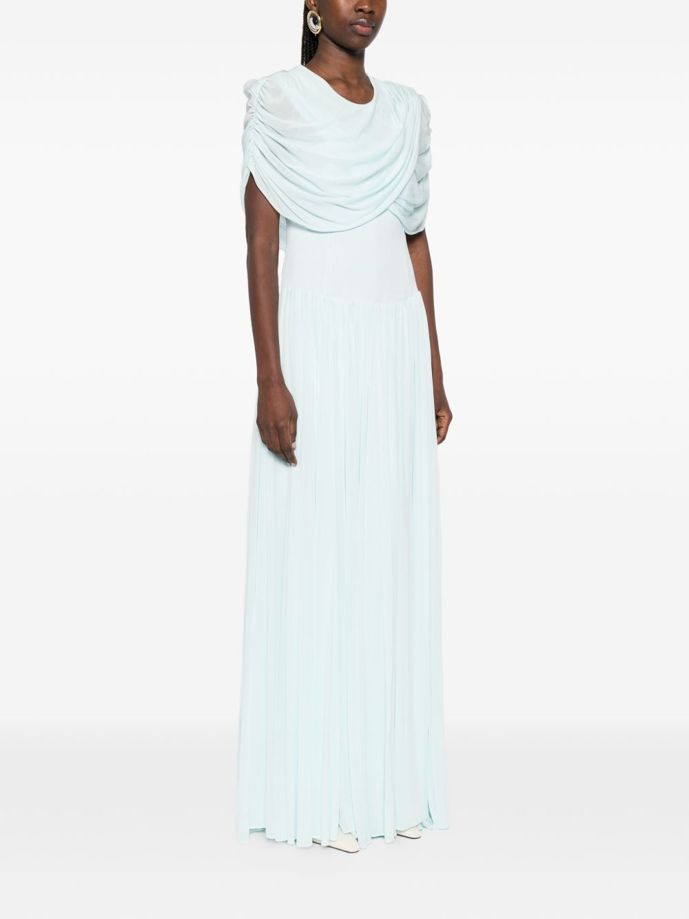 Abito lungo con drappeggio Nancie in azzurro Simkhai - donna 