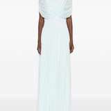 Abito lungo con drappeggio Nancie in azzurro Simkhai - donna 