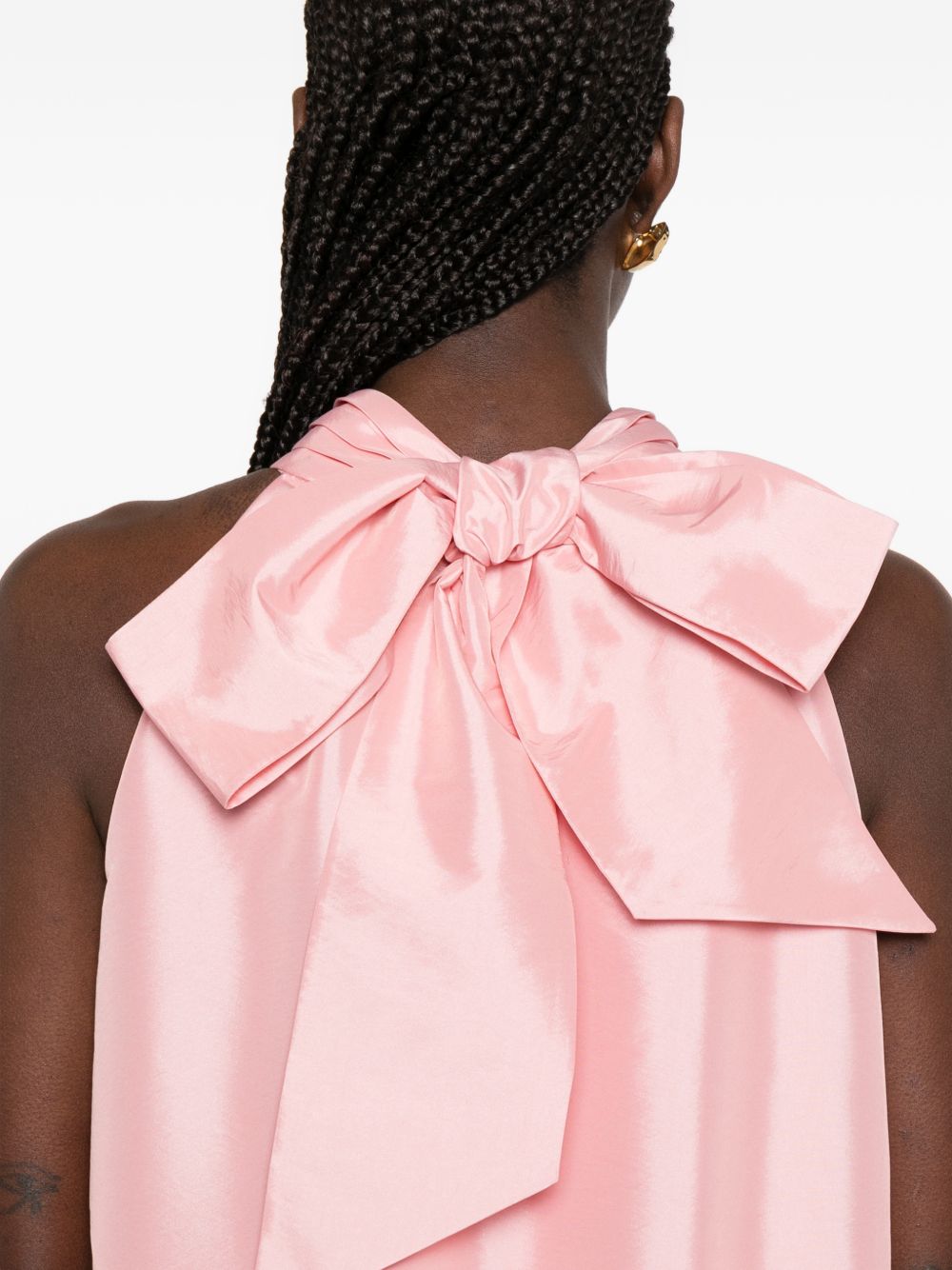 Mini abito collo alto e volant in rosa Simkhai - donna 
