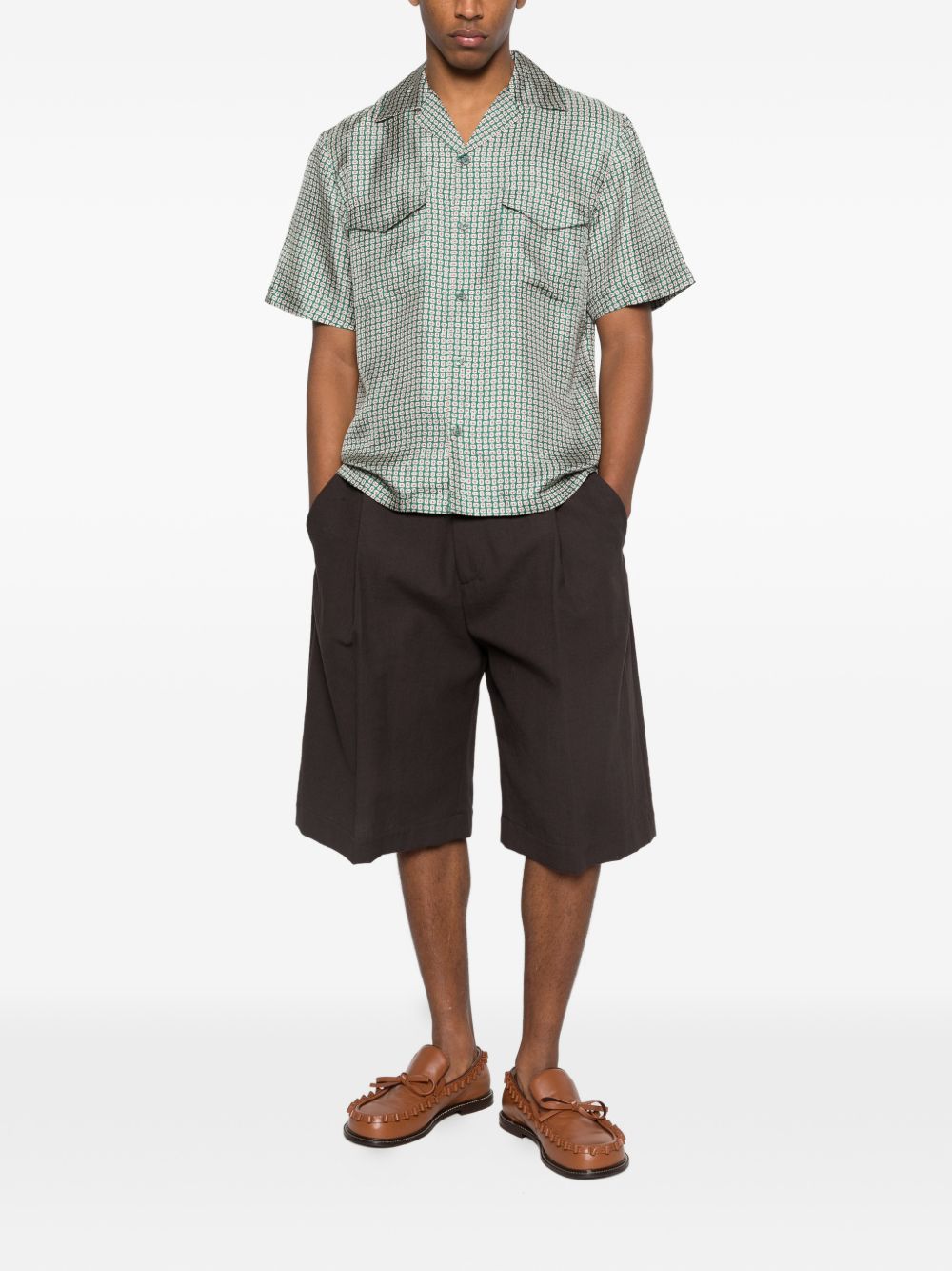 Camicia Clarke a fantasia verde Simkhai - uomo 
