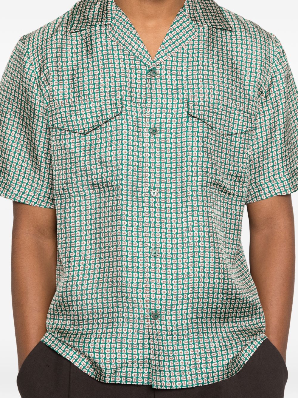 Camicia Clarke a fantasia verde Simkhai - uomo 