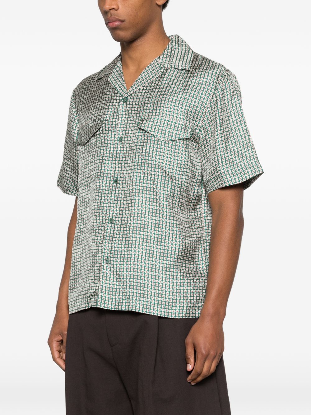 Camicia Clarke a fantasia verde Simkhai - uomo 