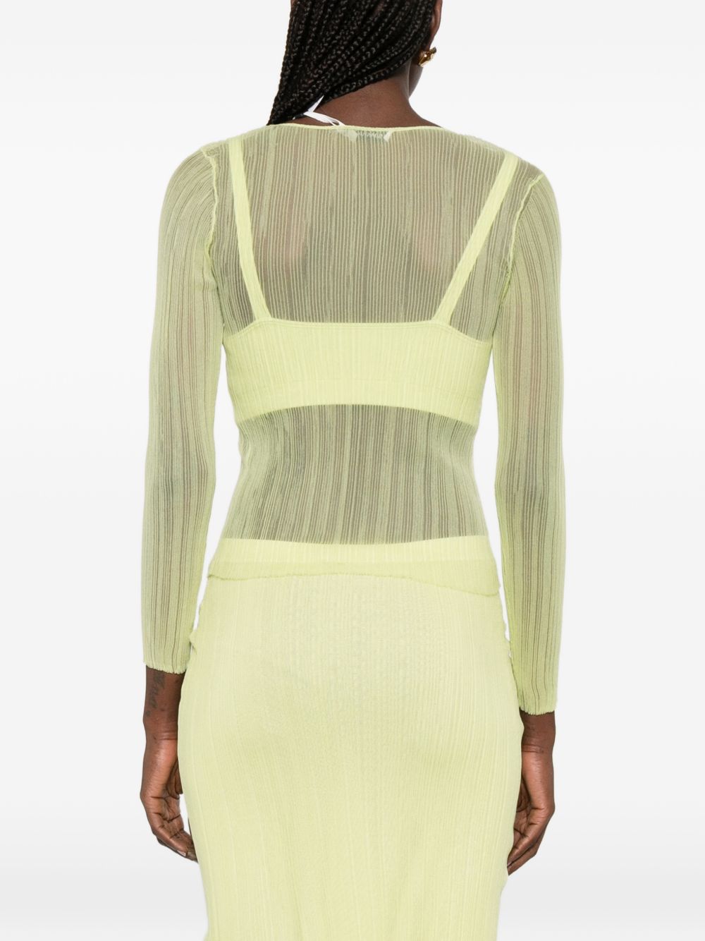 Top a maniche lunghe in giallo Simkhai - donna 