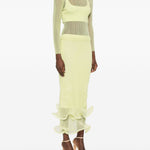 Top a maniche lunghe in giallo Simkhai - donna 