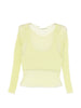 Top a maniche lunghe in giallo Simkhai - donna