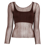 Top a maniche lunghe in bordeaux Simkhai - donna 