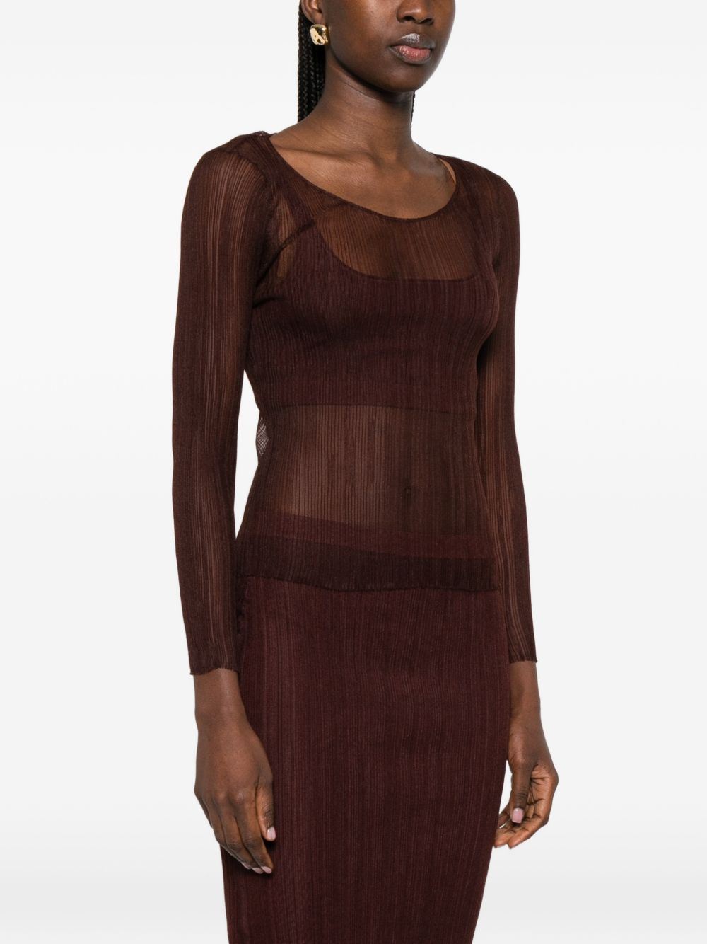 Top a maniche lunghe in bordeaux Simkhai - donna 