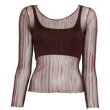 Top a maniche lunghe in bordeaux Simkhai - donna 