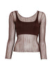 Simkhai burgundy long-sleeve top - women