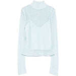 Top a collo alto e maniche lunghe in azzurro Simkhai - donna 