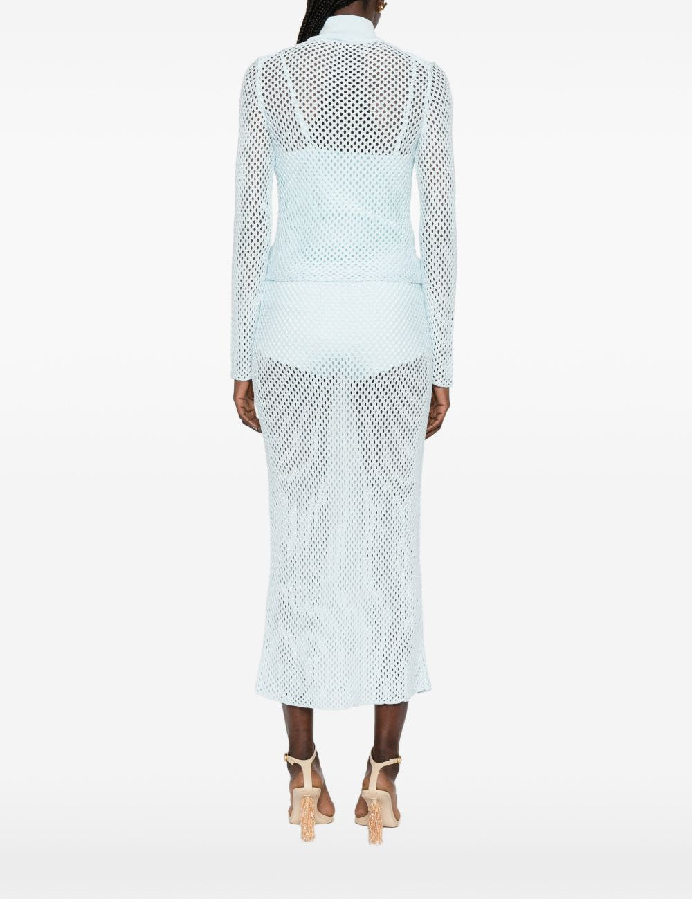 Top a collo alto e maniche lunghe in azzurro Simkhai - donna 