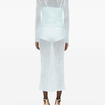 Top a collo alto e maniche lunghe in azzurro Simkhai - donna 