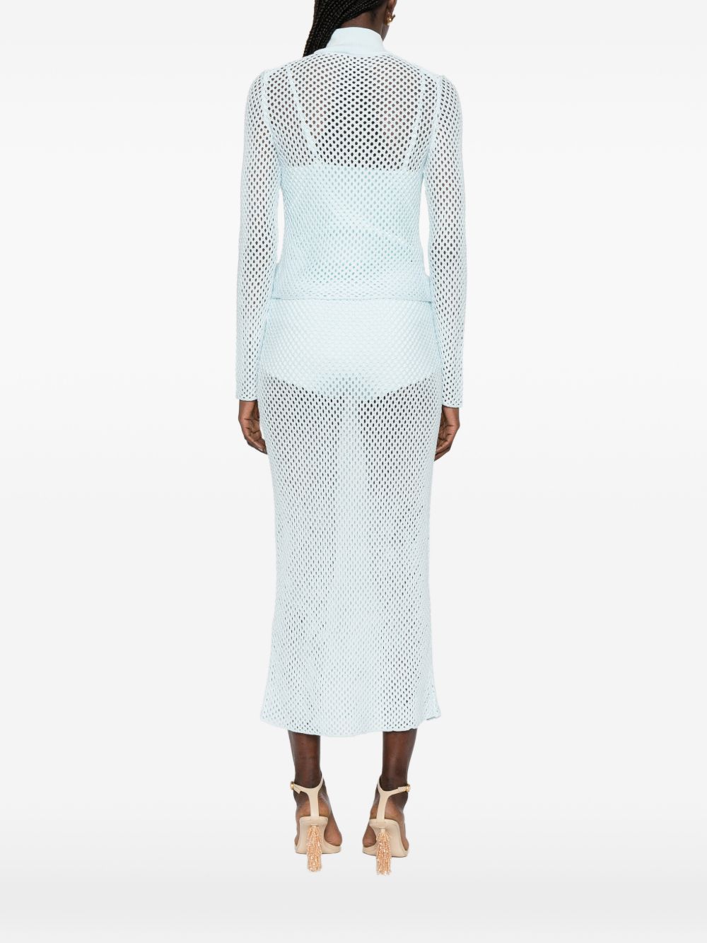 Top a collo alto e maniche lunghe in azzurro Simkhai - donna 