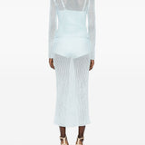 Top a collo alto e maniche lunghe in azzurro Simkhai - donna 