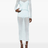 Top a collo alto e maniche lunghe in azzurro Simkhai - donna 