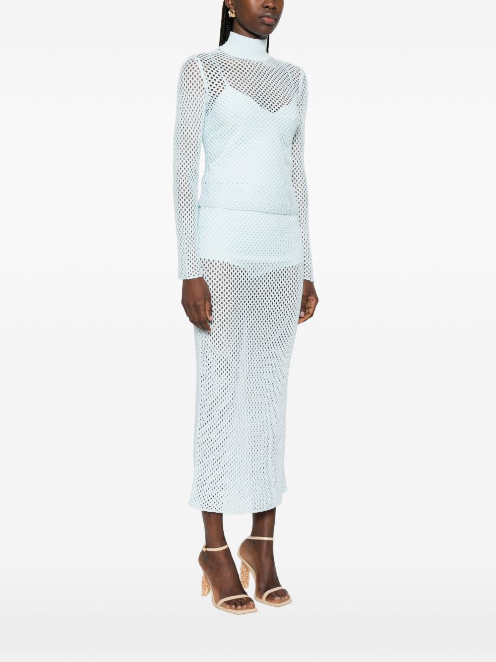 Top a collo alto e maniche lunghe in azzurro Simkhai - donna 