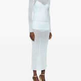 Top a collo alto e maniche lunghe in azzurro Simkhai - donna 