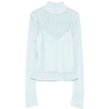Top a collo alto e maniche lunghe in azzurro Simkhai - donna 