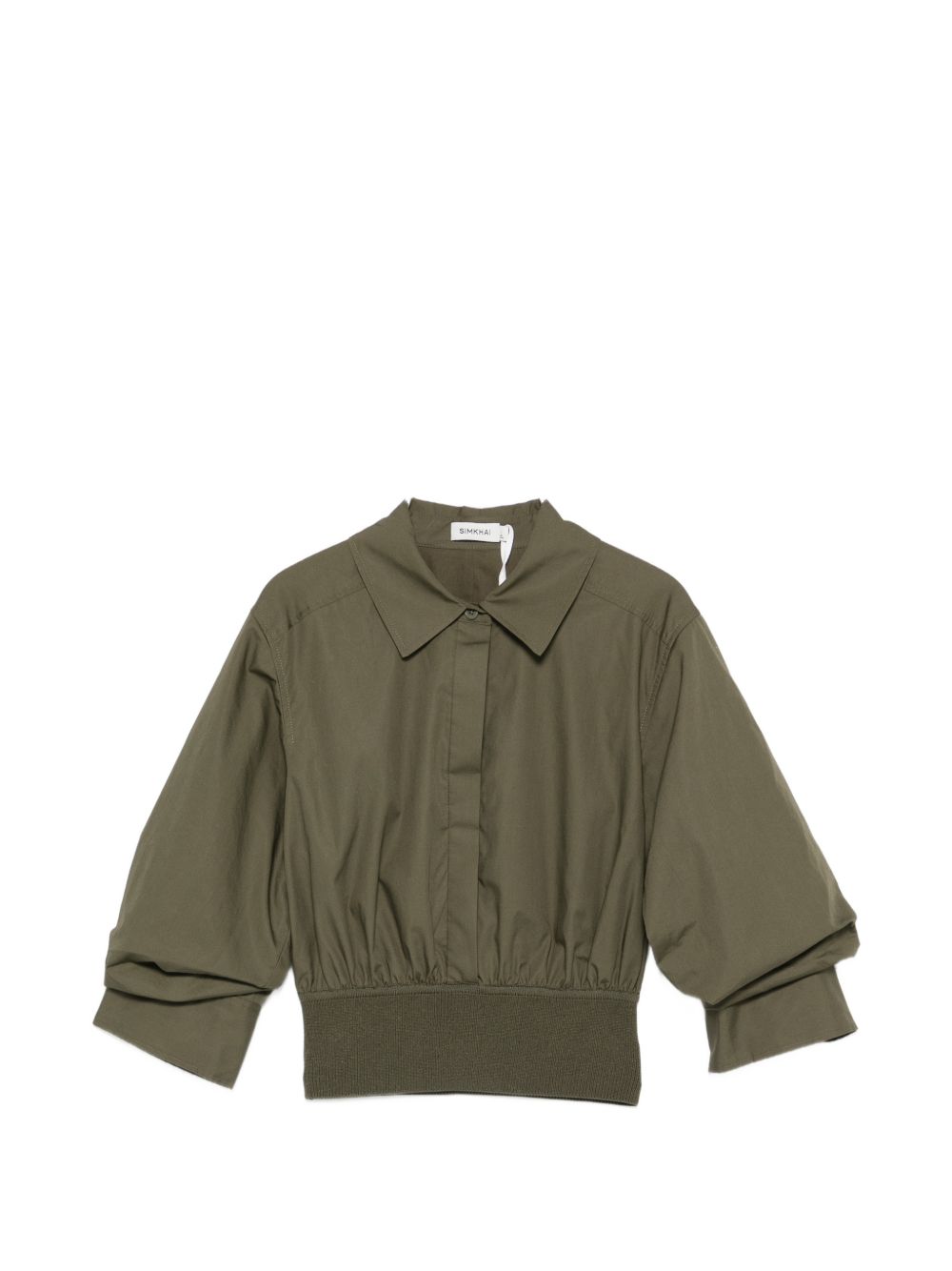 Camicia con elastico in vita in verde Simkhai - donna 