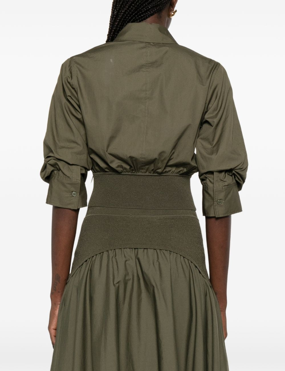 Camicia con elastico in vita in verde Simkhai - donna 