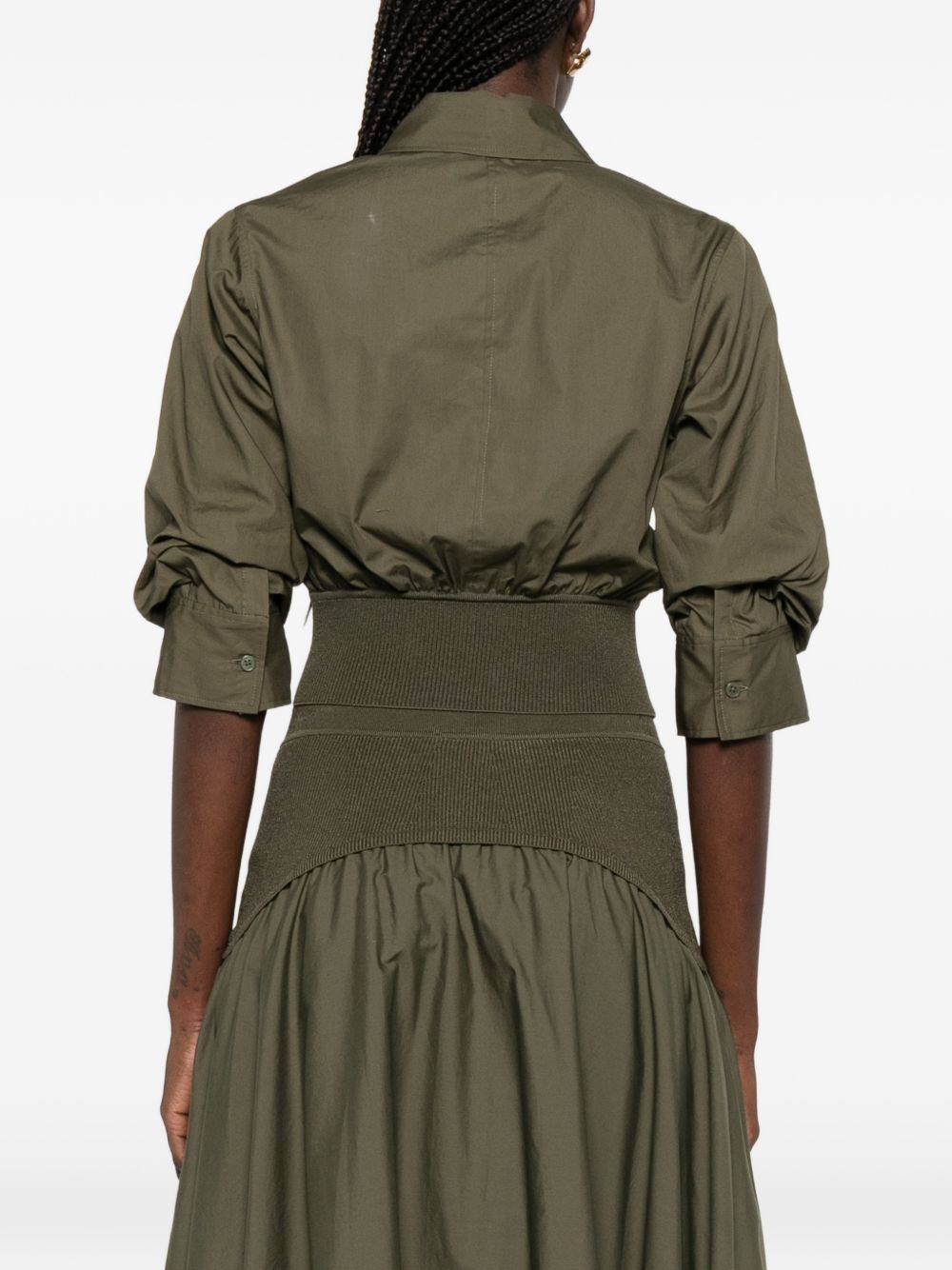 Camicia con elastico in vita in verde Simkhai - donna 