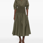 Camicia con elastico in vita in verde Simkhai - donna 