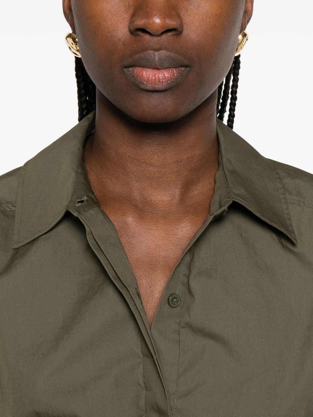 Camicia con elastico in vita in verde Simkhai - donna 