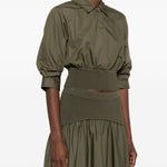Camicia con elastico in vita in verde Simkhai - donna 