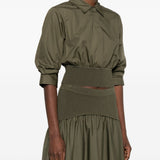 Camicia con elastico in vita in verde Simkhai - donna 