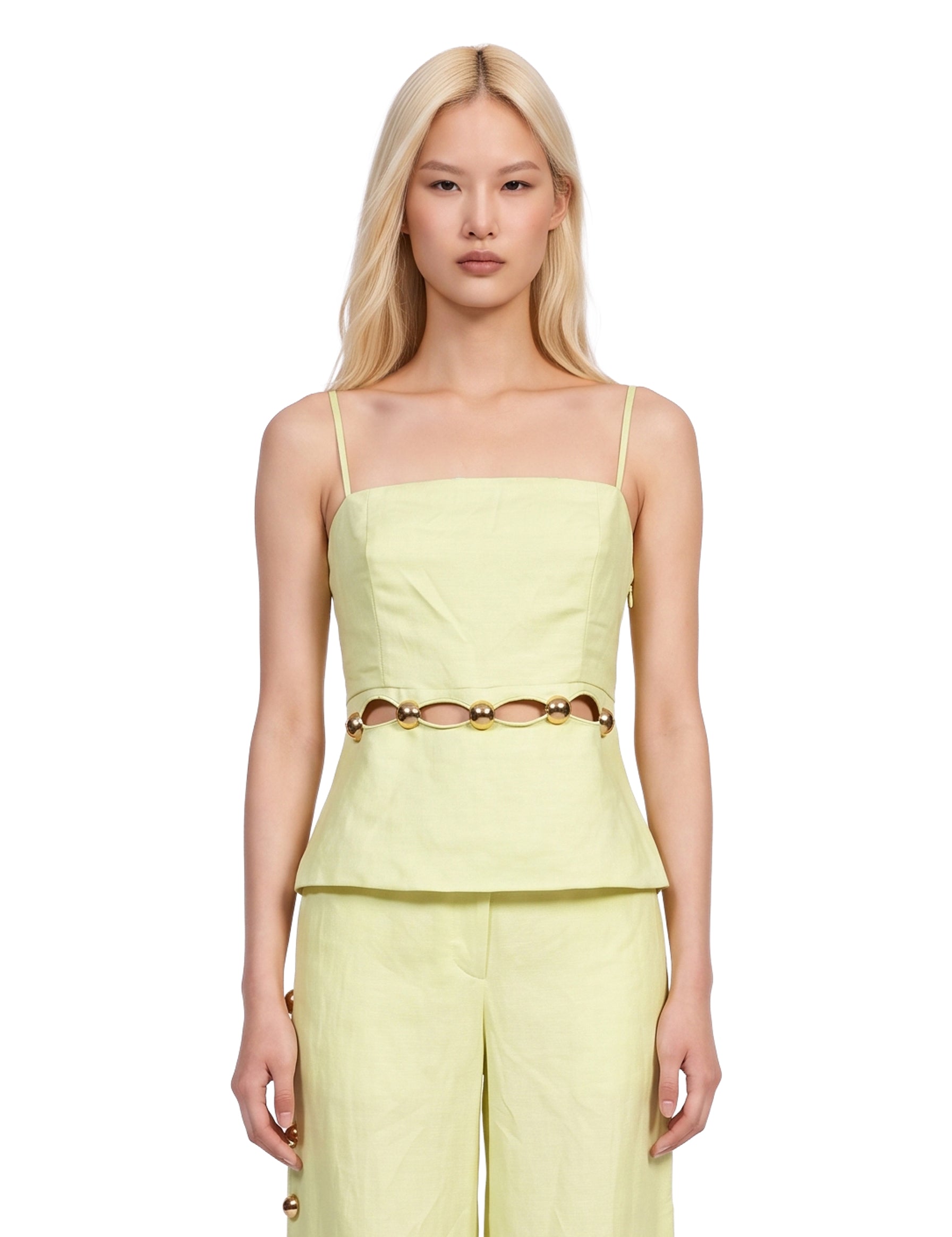 Top Cruz Cami in verde lime 