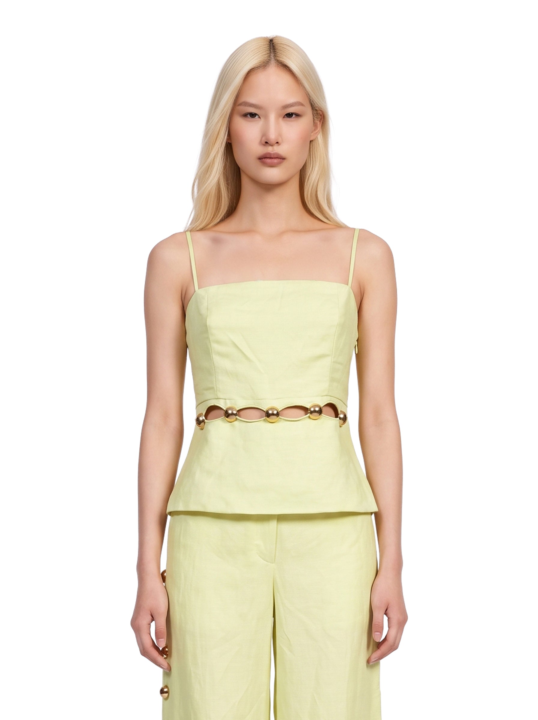 Top Cruz Cami in verde lime 