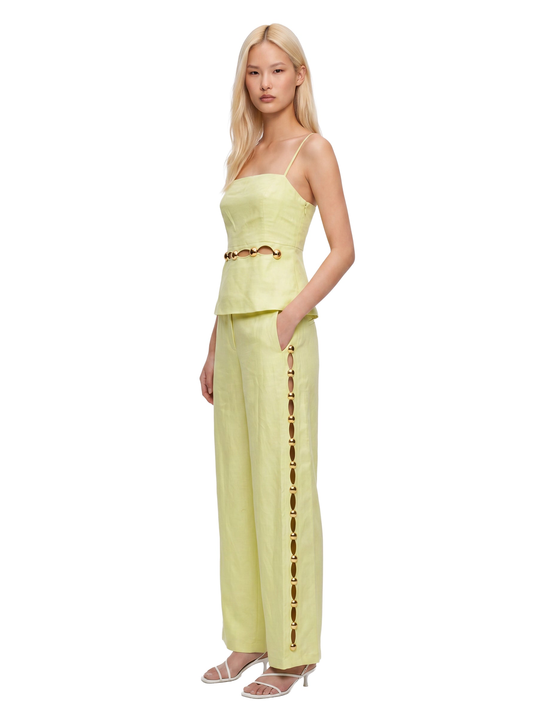 Top Cruz Cami in verde lime 