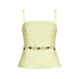 Top Cruz Cami in verde lime 