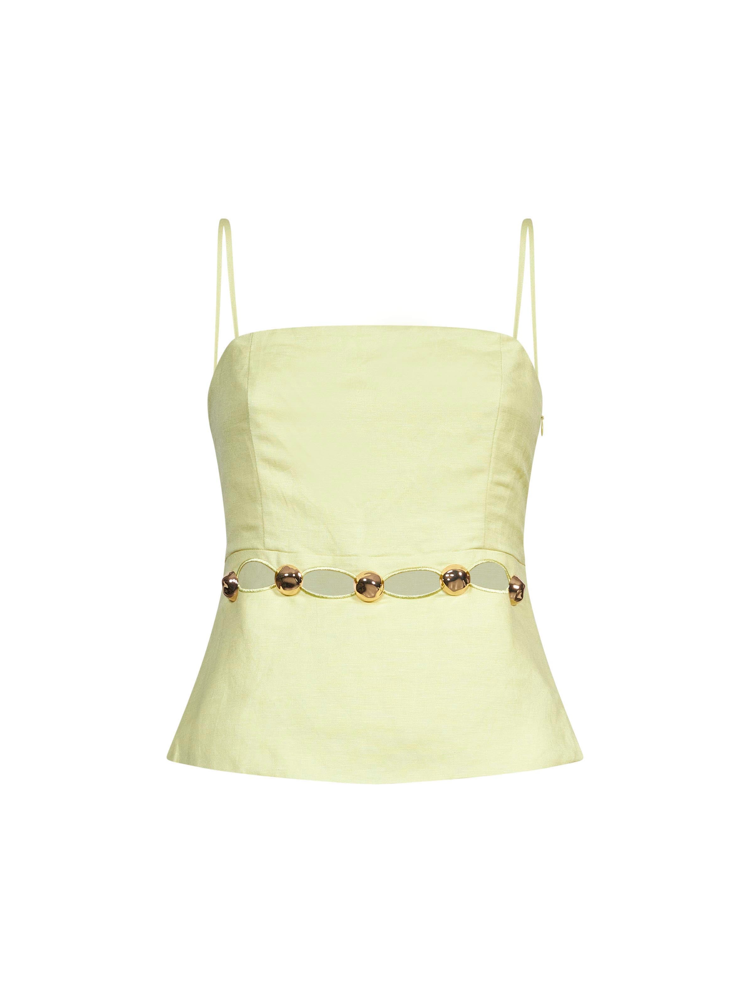 Top Cruz Cami in verde lime 